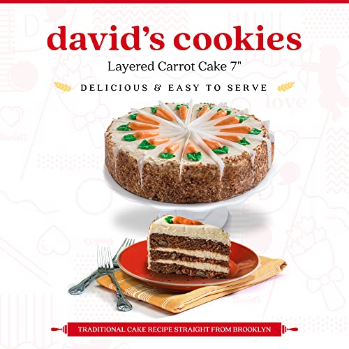 Davids Cookies Layered Carrot Cake 10 - Pre-sliced 14 pcs. Fre...