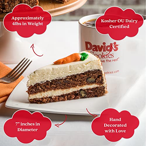 Davids Cookies Layered Carrot Cake 10 - Pre-sliced 14 pcs. Fre...
