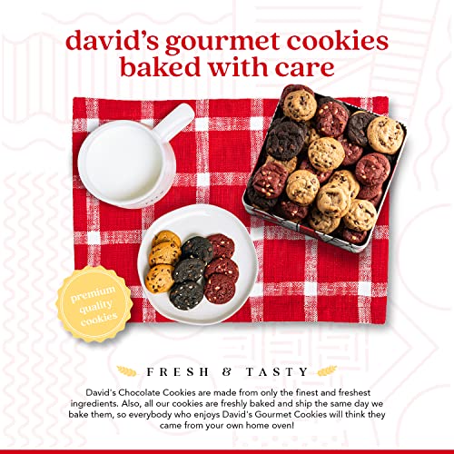 Davids Fresh-Baked Cookies Tin, 0.50 Oz Assorted Mini Cookies W
