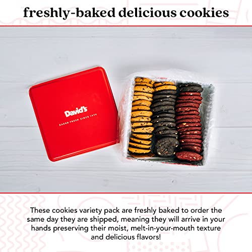 Davids Fresh-Baked Cookies Tin, 0.50 Oz Assorted Mini Cookies W