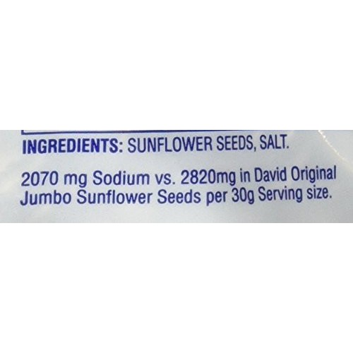 Davids Sunflower Seeds Reduced Sodium 5.25 Oz Pack Of 12