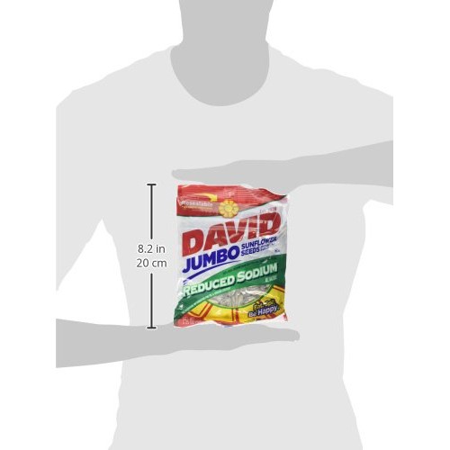 Davids Sunflower Seeds Reduced Sodium 5.25 Oz Pack Of 12