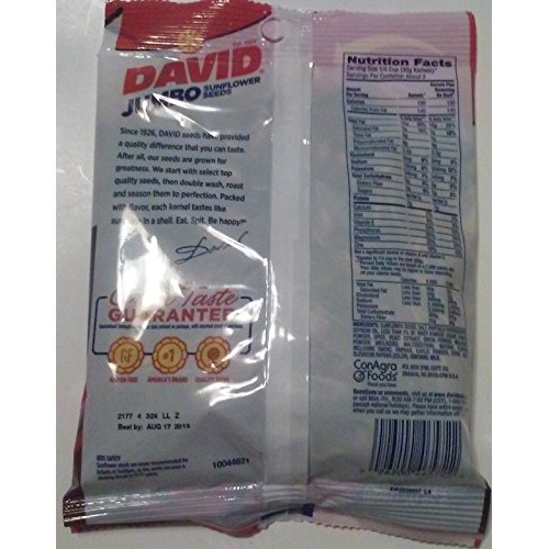 David Jumbo Sunflower Seeds, 5.25 Oz, Variety Bundle Pack Pack