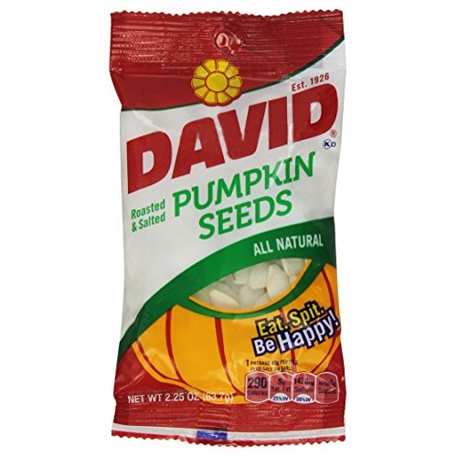 Davids Pumpkin Seeds, 2.2500-Ounces Pack Of12