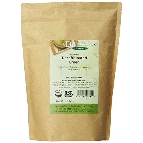 Davidsons Tea Bulk, Decaf Green, 16-Ounce Bag