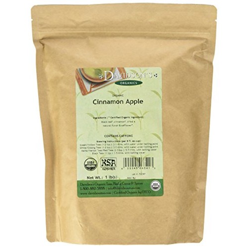 Davidsons Organic Tea Bulk, Cinnamon Apple, 16-Ounce Bag