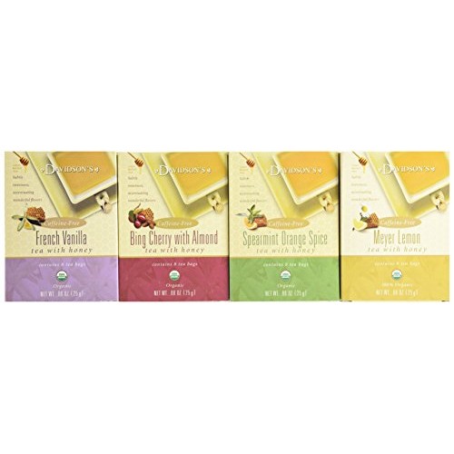Davidsons Tea Assorted Tea And Honey, 8-Count Tea Bags Pack Of