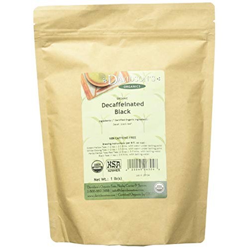 Davidsons Tea Bulk, Decaf Black, 16-Ounce Bag