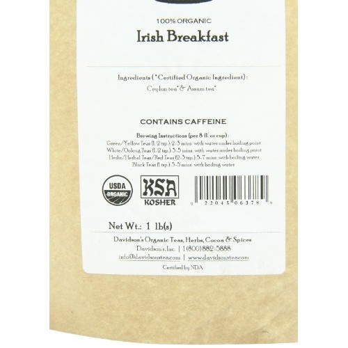 Davidsons Tea Bulk, Irish Breakfast, 16 Ounce