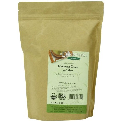 Davidsons Tea Bulk, Moroccan Green With Mint, 16 Ounce