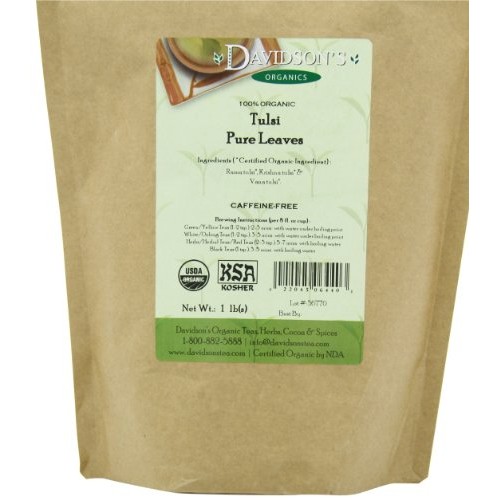 Davidsons Tea Bulk, Tulsi Pure Leaves, 16-Ounce Bag