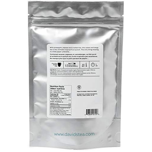 Davidstea Caribbean Crush Loose Leaf Tea, Premium Caffeine-Free