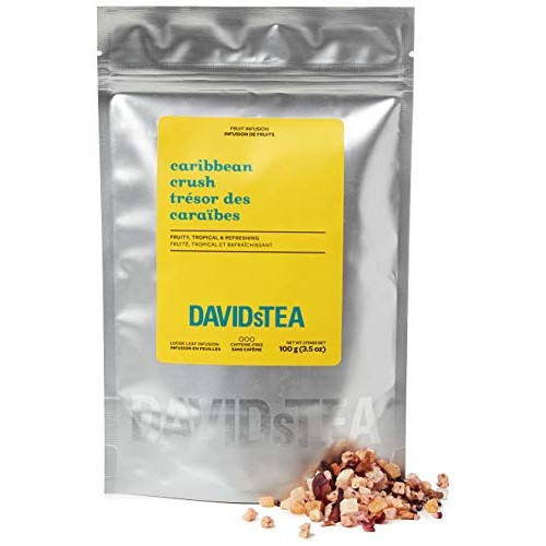Davidstea Caribbean Crush Loose Leaf Tea, Premium Caffeine-Free