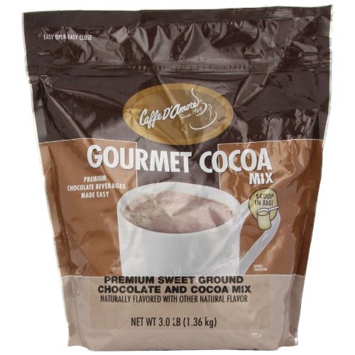 Caffe Damore Epicurean Sweet Ground Chocolate, 3-Pound Package