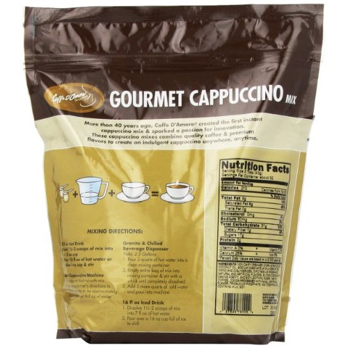 Caffe Damore Cappuccino, Mocha Original, 3-Pound