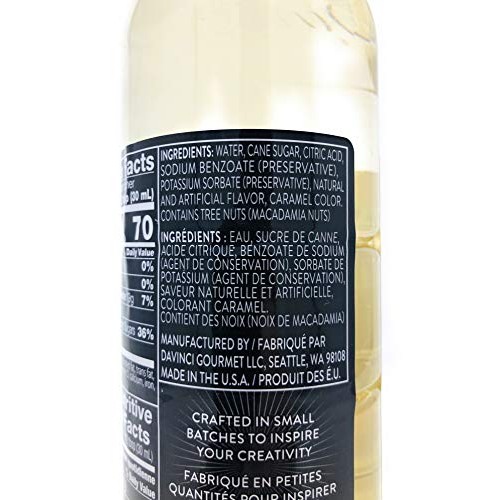 Davinci Gourmet Classic Macadamia Nut Syrup, 750 Ml Plastic Bottle