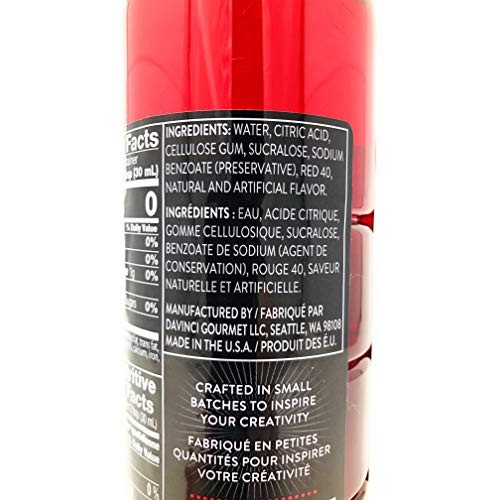 Davinci Gourmet Sugar Free Cherry Syrup, 750 Ml Plastic Bottle