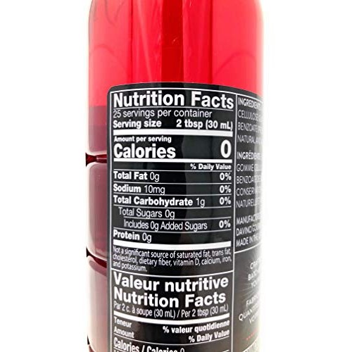 Davinci Gourmet Sugar Free Cherry Syrup, 750 Ml Plastic Bottle