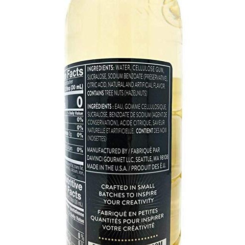 Davinci Gourmet Sugar Free Hazelnut Syrup, 750 Ml Plastic Bottle