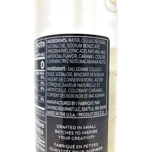 Davinci Gourmet Sugar Free Macadamia Nut Syrup, 750 Ml Plastic B