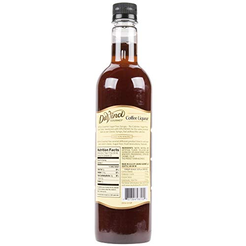 Da Vinci Sugar-Free Coffee Liqueur Syrup, 750Ml Plastic Bottle