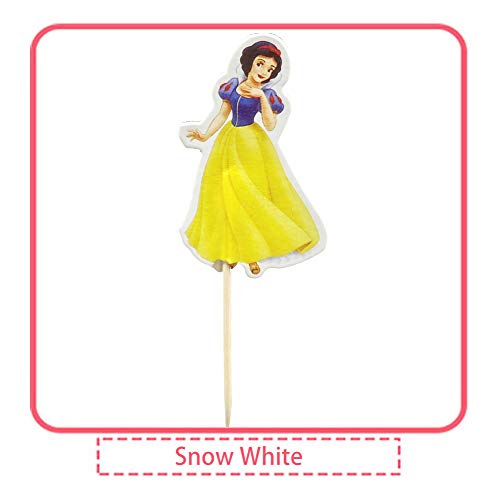 Dawei 24Pcs Princess Cupcake Toppers Party Decoration Party Supp
