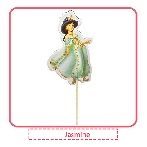 Dawei 24Pcs Princess Cupcake Toppers Party Decoration Party Supp