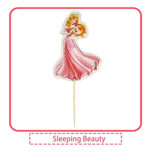 Dawei 24Pcs Princess Cupcake Toppers Party Decoration Party Supp