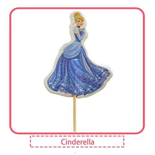 Dawei 24Pcs Princess Cupcake Toppers Party Decoration Party Supp