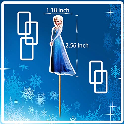 Dawei 24Pcs The New Princess Cupcake Toppers For Birthday Party