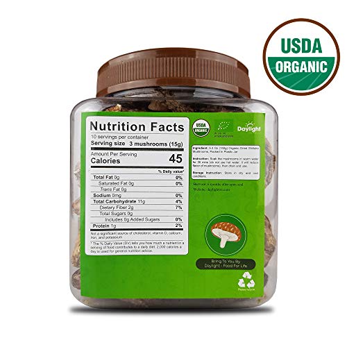 Organic Shiitake Mushrooms Dried - Shitake Mushroom Large Size