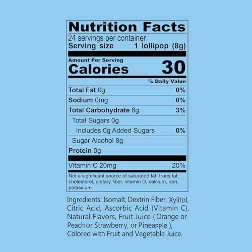 DC24 DAILY CARE Sugar Free Lollipops with Vitamin C, Healthy Suc...