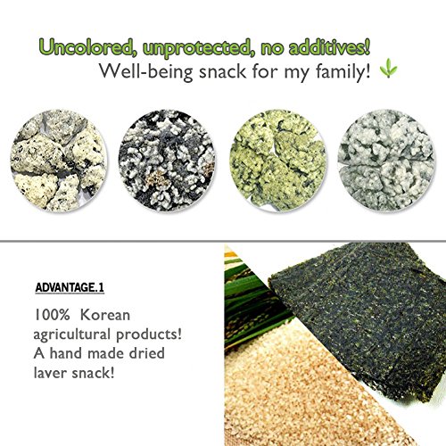 Handmade Dried Laver Snack 2 Pack For Family Crispy Kim Seaweed