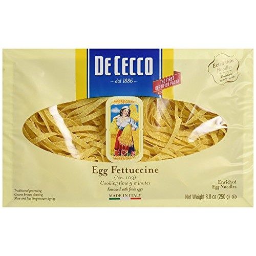 De Cecco Pasta Egg Noodle Fettuccine, 8.8 Ounce -- 12 Per Case.