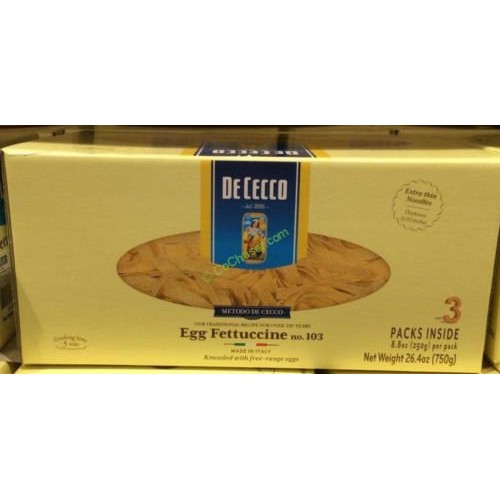 De Cecco Pasta Egg Noodle Fettuccine, 8.8 Ounce -- 12 Per Case.