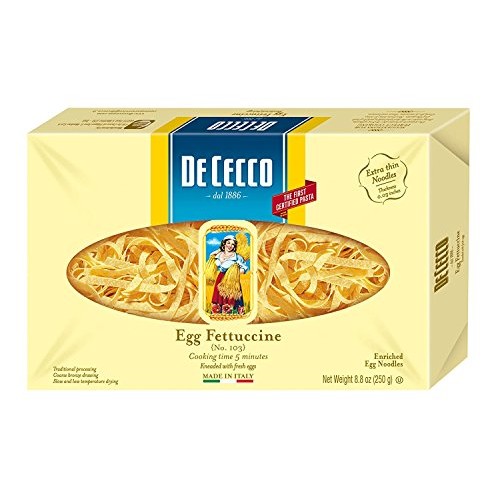 De Cecco Pasta Egg Noodle Fettuccine, 8.8 Ounce -- 12 Per Case.