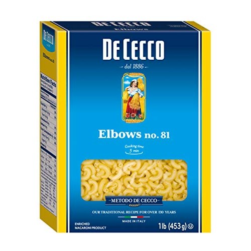De Cecco Pasta, Elbows, 16 Ounce Pack Of 5
