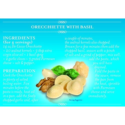 De Cecco Semolina Pasta, Orecchiette No.91, 1 Pound Pack Of 5