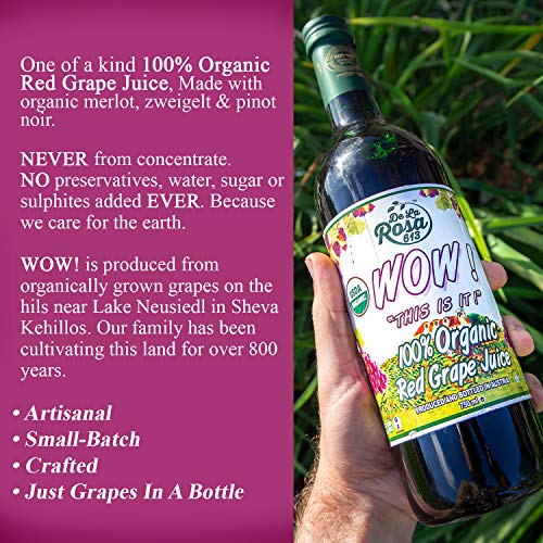 De La Rosa Austrian Red Grape Juice, Kosher, Non-GMO & Gluten Fr...