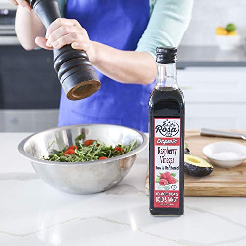 De La Rosa Organic Raspberry Vinegar, Raw & Unfiltered Pure Vine...