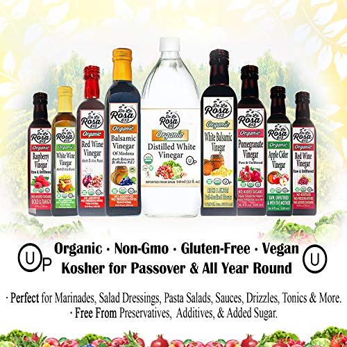 De La Rosa Organic Raspberry Vinegar, Raw & Unfiltered Pure Vine...