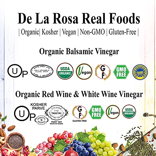 Organic Vinegar Variety 3-Pack - Red &Amp; White Wine And Balsamic V