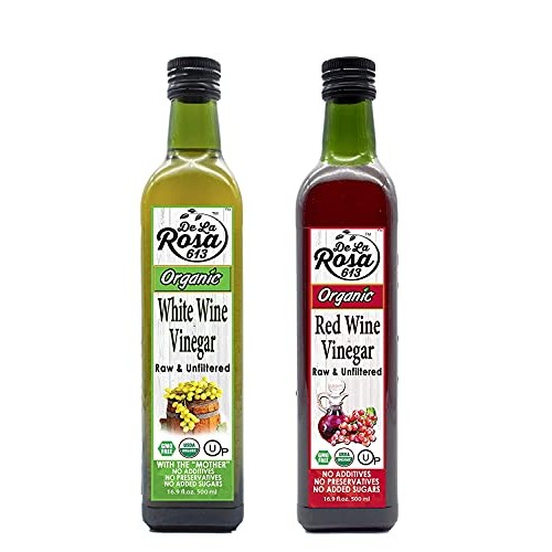 Organic Italian White Wine Vinegar 2-Pack - De La Rosa 2 16.