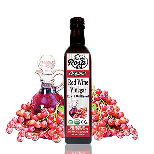 Organic Red Wine Vinegar - De La Rosa 16.9Oz - Raw &Amp; Unfiltered