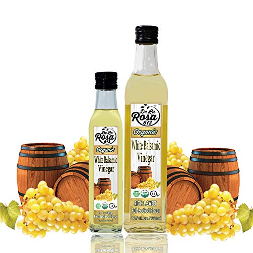 Organic White Balsamic Vinegar 2-Pack - De La Rosa 16.9Oz - Ag