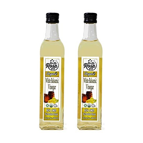 Organic White Balsamic Vinegar 2-Pack - De La Rosa 16.9Oz - Ag