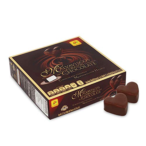 De La Rosa Chocolate Covered Marshmallow Hearts 50 Ct