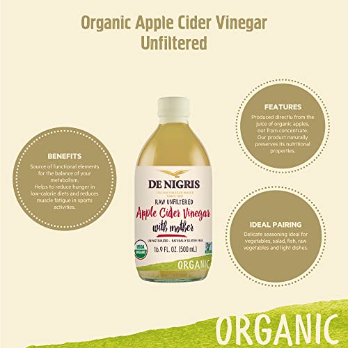 De Nigris Organic Apple Cider Vinegar With Honey & Cranberry, Ra...