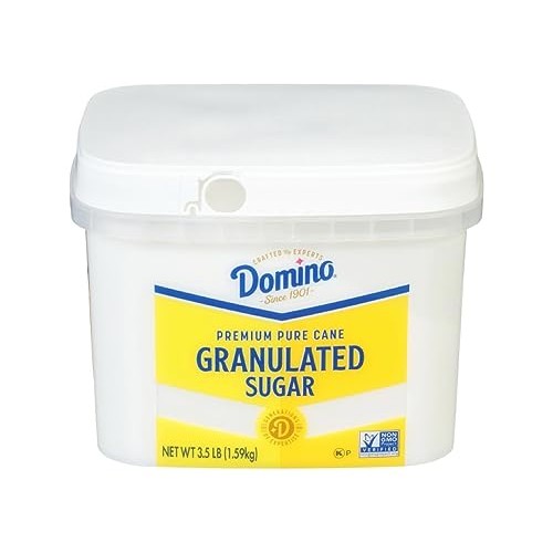 Domino Premium Pure Cane Sugar, Granulated Sugar Easy Baking Tub...