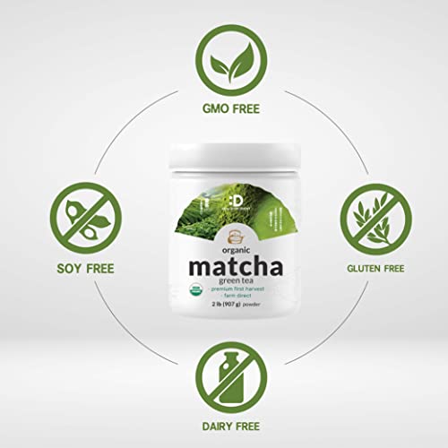 Organic Matcha Green Tea Powder, 2lbs 907g | Zero Sugar, First...